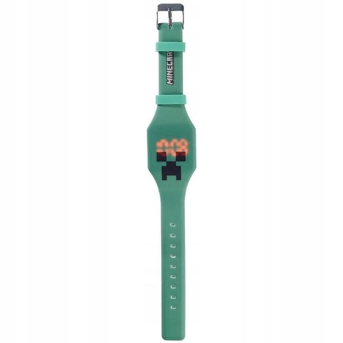 Minecraft kinderhorloge geel - Rubber - Led display - Movie