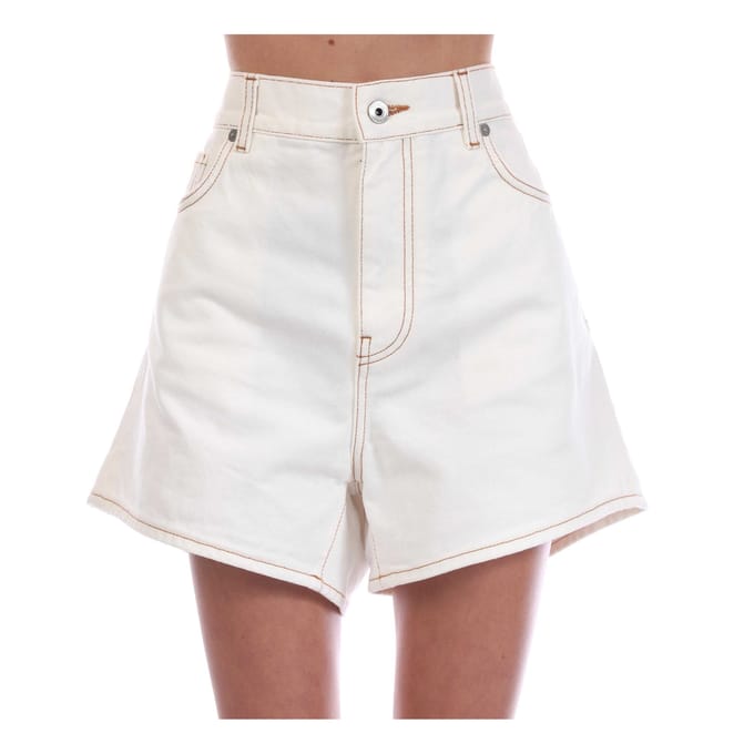 Off White Dames/Dames Denim Shorts (Wit)