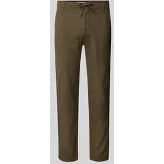 Slim tapered fit broek met tunnelkoord, model 'Brody'