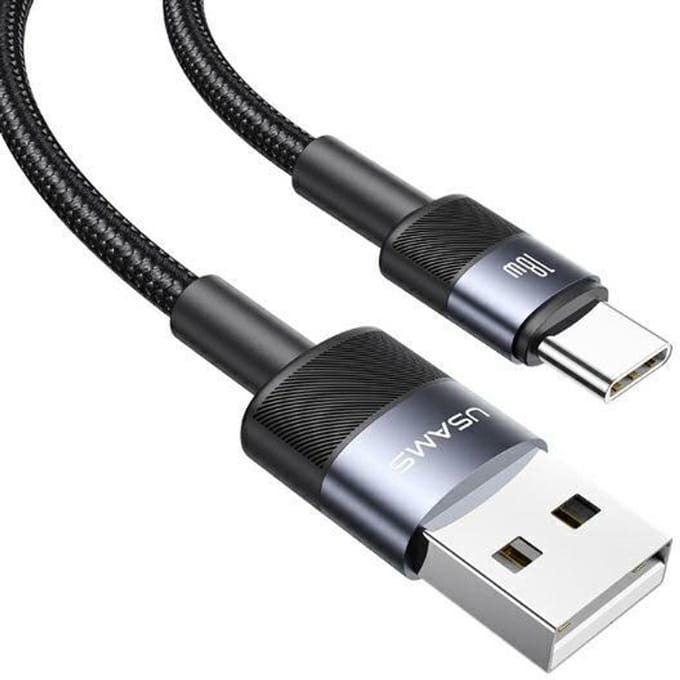 USAMS - Stalen USB naar USB-C Kabel - 1.2m - Snelle Opladen - Stijlvol Staal