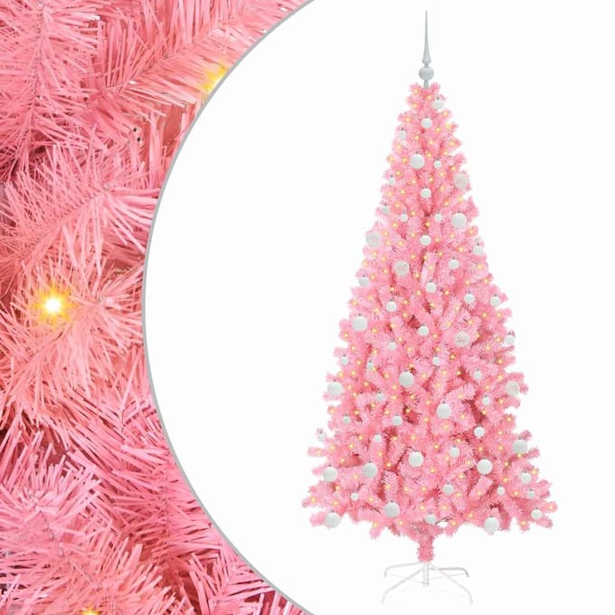 vidaXL - Kerstboom - Roze - 180 - cm - PVC