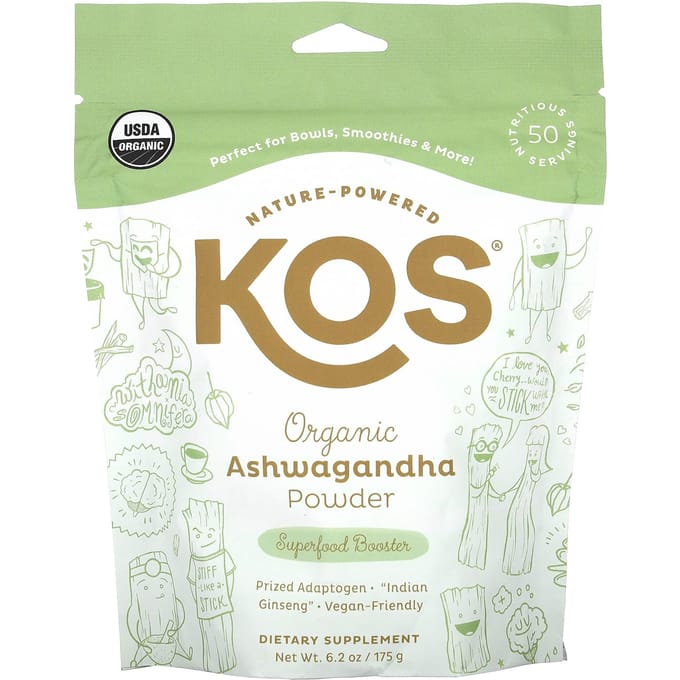 KOS, Biologisch Ashwagandha Poeder, 6.2 oz (175 gr)