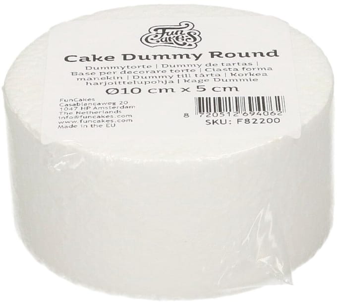FunCakes Taart Dummy - Piepschuim Blok - Rond - Ø10 cm x 5 cm