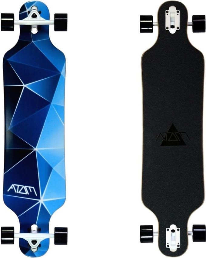 Atom 40 drop through longboard - Blue Geo