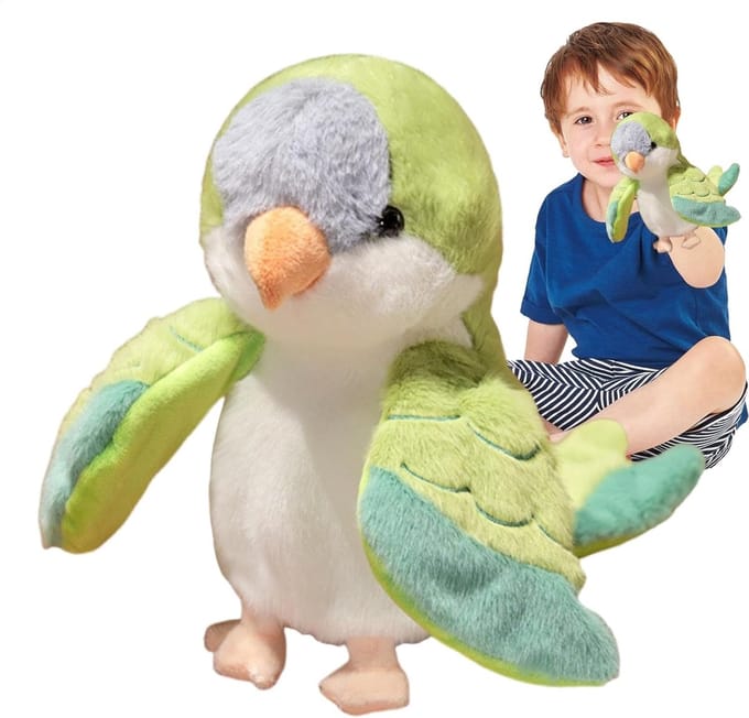 Handpop Papegaai - Pluche Speelgoed - Rollenspel Verhalen - Zachte Stoffen - 20 cm - Multicolor