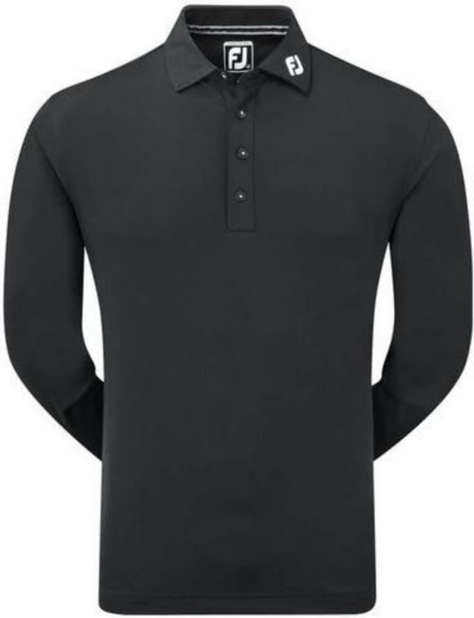 FootJoy Thermolite Long Sleeved Golfshirt - Zwart - Maat S