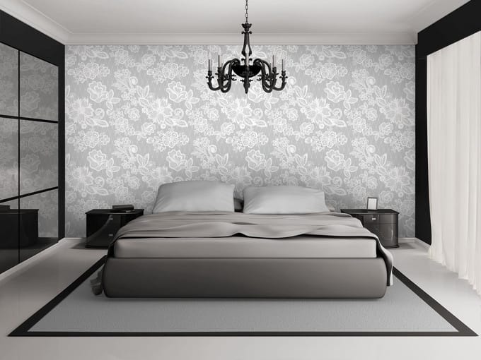Lace Pattern Light Grey Photo Wallcovering