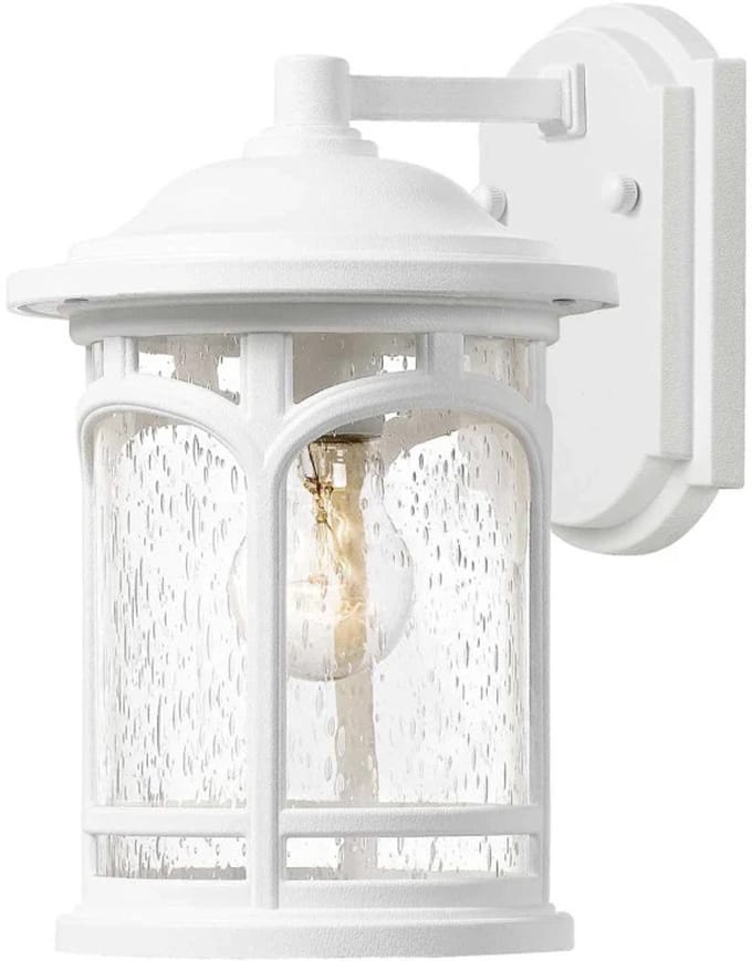 Quoizel LED Wand Buitenlamp Marblehead | 1X E27 Max 60W | IP44 | Dimbaar | White