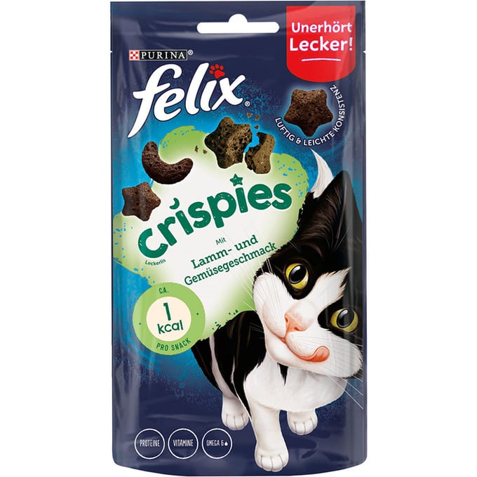 3x45g Crispies Lam & Groente Felix Kattensnacks