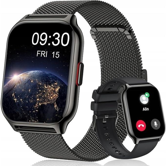 Popglory P66 Smartwatch Voor Vrouwen, 2 Bandjes