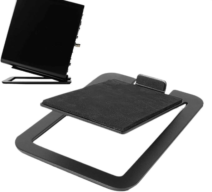 Luidspreker Stands - Audio Verhogers - Muziek Luisteren - Metaal Constructie - 15 cm Diep - Zwart