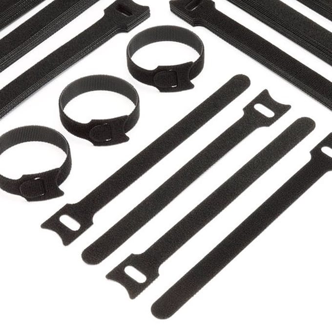 Knaak Kabelbinders Klittenband - 50 Stuks - Zwart - Tie Wraps - Kabel Organizer