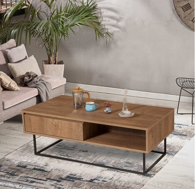Asir - Koffietafel - Okkernoot Zwart