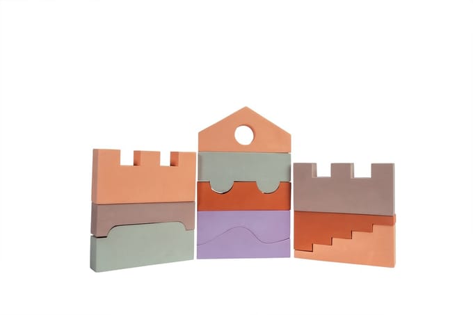 Moes Play Set 11 Foam Speelblokken Earth Colors