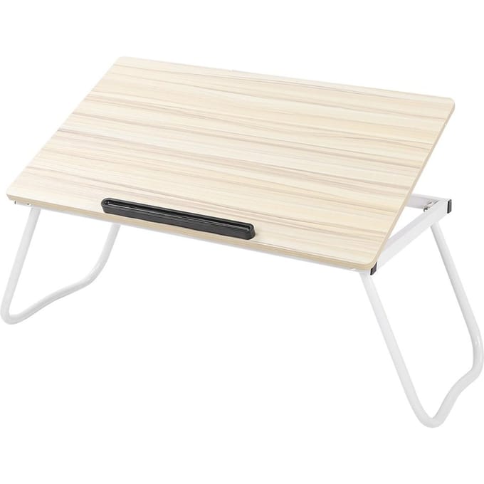 Bureau de lit pliable petit pour la maison support pour ordinateur portable cahier couleur érable blanc A1‑1 white