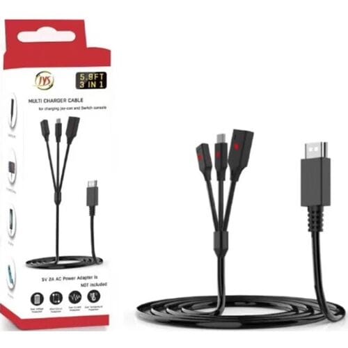 JYS 3-in-1 Multi Charging Cable for Switch-Standaard (Switch) Nieuw