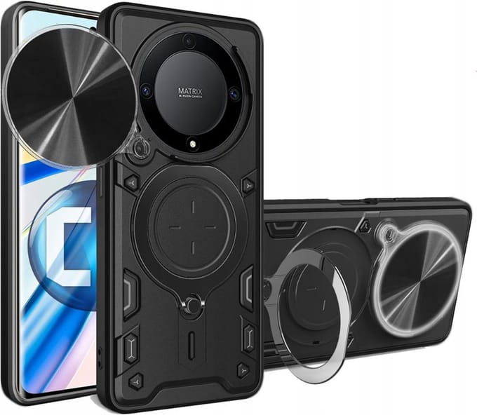 Hoesje geschikt voor HONOR Magic5 Lite - Techsuit CamGuard Pro Back Cover - Zwart