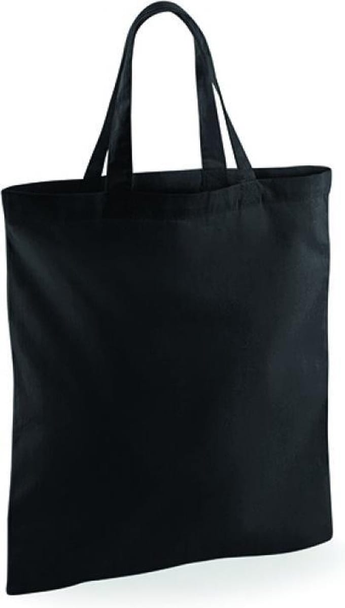 Westford Mill Bag For Life - Short Handles WM101S - Black - 38 x 42 cm