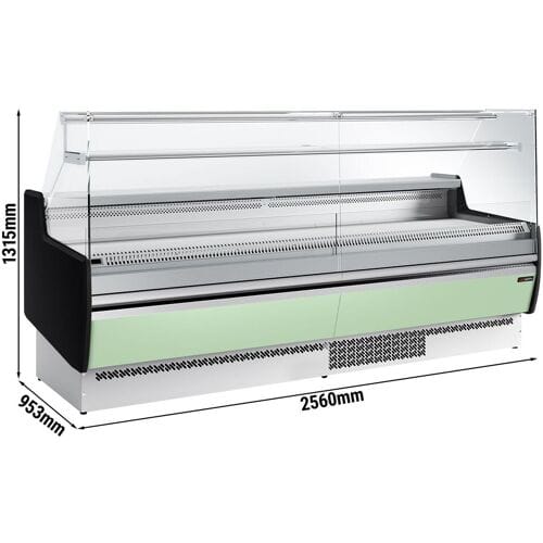 GGM Gastro Kühltheke - 2560mm - 1 Ablage - Frontblende Hellgrün