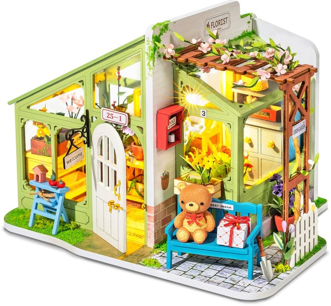 Robotime Lentebloemen DG154 - Houten Modelbouw - Poppenhuis - DIY