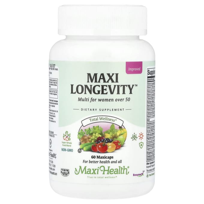 Maxi Health, Maxi Longevity™, multi pour femmes de plus de 50 ans, 60 maxi-gélules