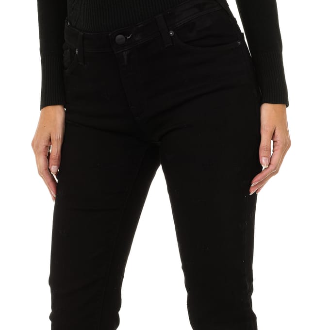 Lange stretch denim damesbroek 6Y5J28-5D2RZ