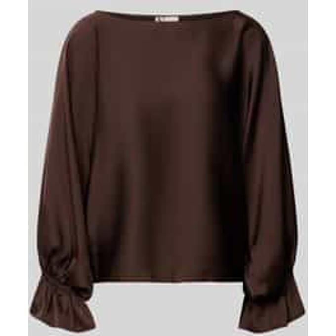 comfort fit blouse met lange mouwen met boothals