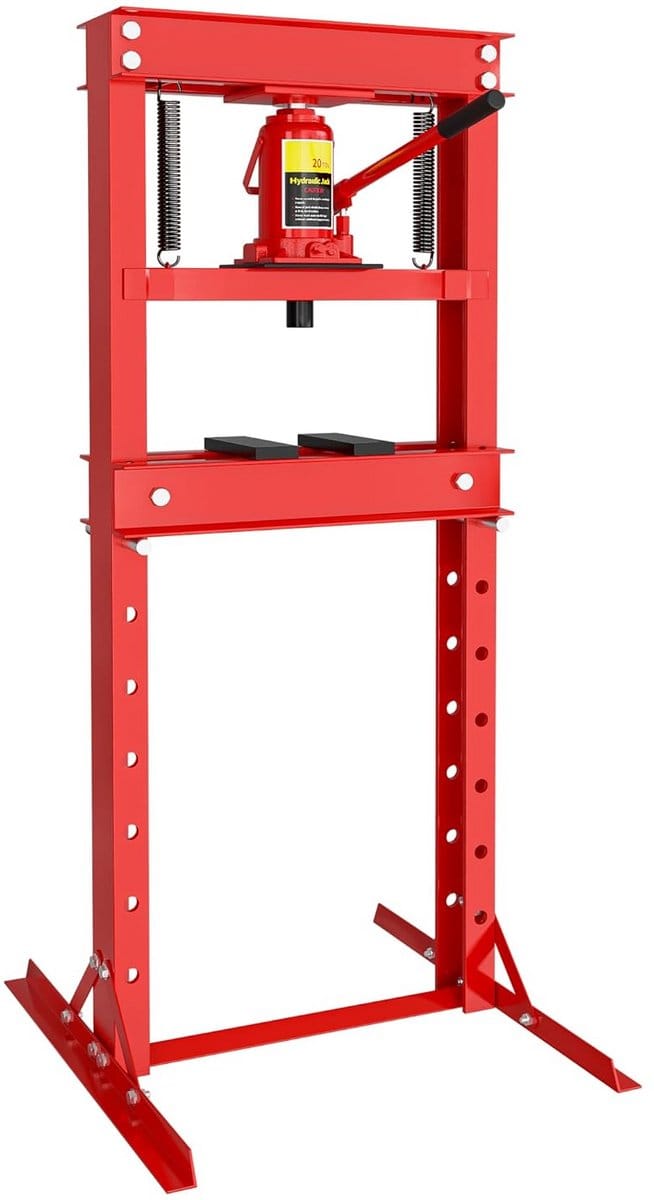 Hydraulische werkplaatspers 20 ton - zware pers voor garage en metaalbewerking