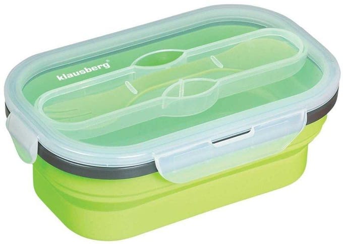 Klausberg - Lunchbox - Schuifbaar - Siliconen - Inclusief Bestek