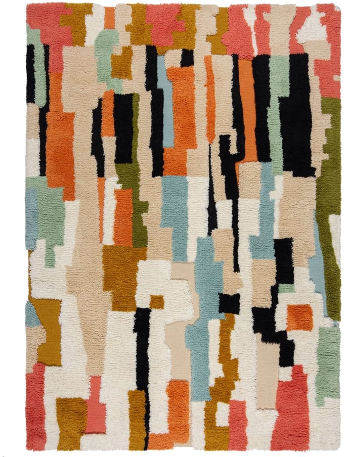 Flycarpets Hoogpolig Vloerkleed Zagora - Shaggy Wol - Multi 160x230 cm