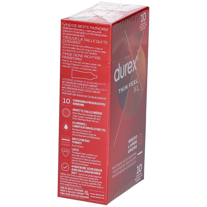 Durex Thin Feel Xl Condoms 10 Condooms