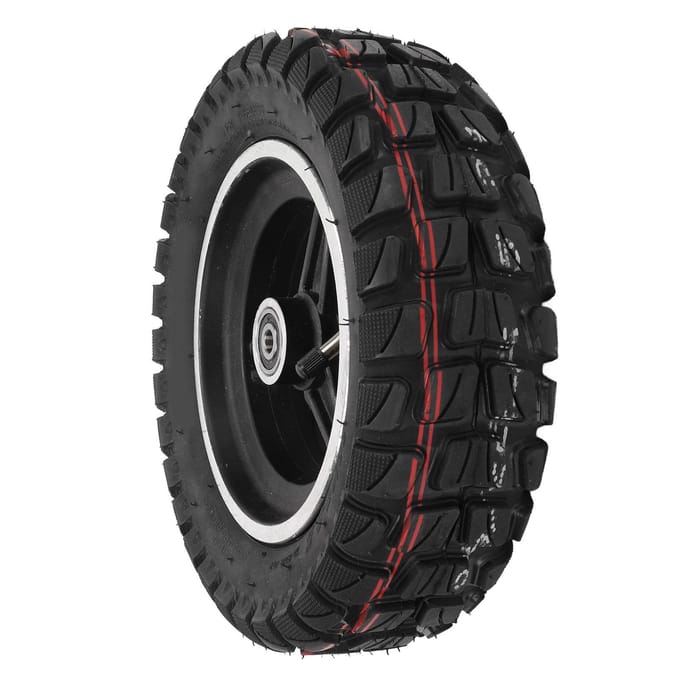 Pneu 6,5 pouces avec jante 90 65‑6,5 Traction accrue Performances stables Remplacement de roue pour mini-moto black