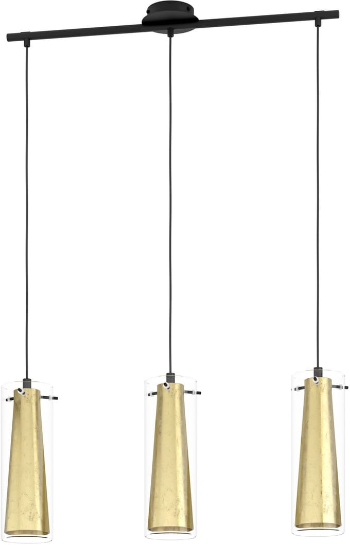 EGLO Pinto Gold Hanglamp - E27 - 72,5 cm - Zwart/Goud