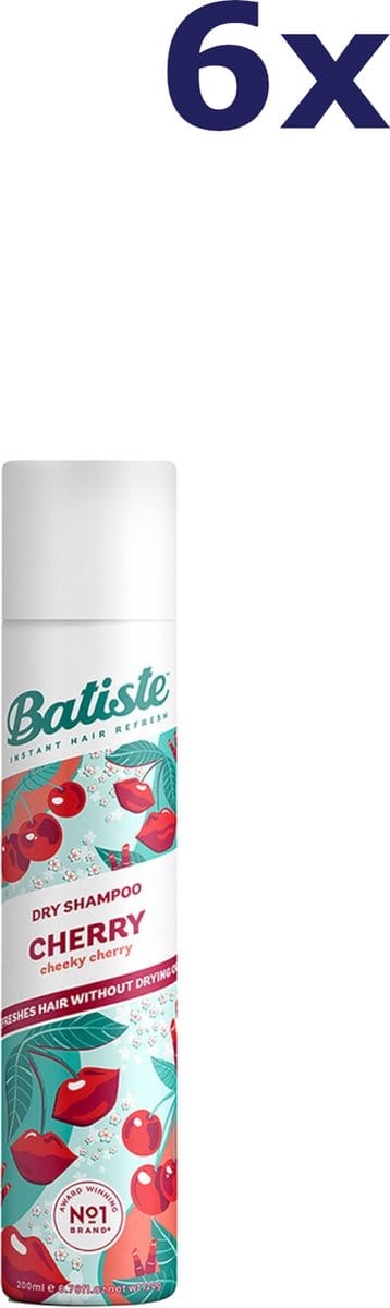 Batiste Droogshampoo Cherry - 6 x 200 ml - Voordeelverpakking