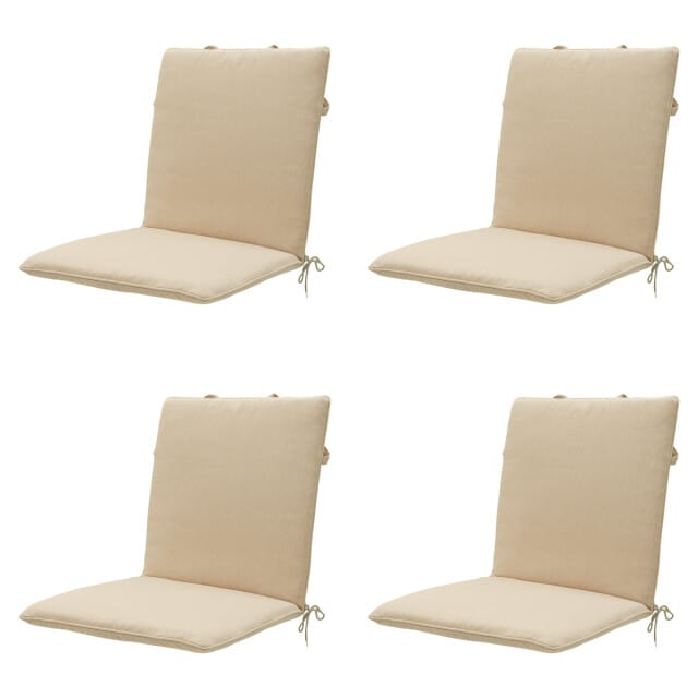 Madison - Stapelstoelkussen Beige canvas eco+ - Ca. 97x49 cm - Set van 4