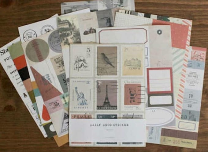 Daily Deco Stickerset - Retro - set met 12 vellen stickers