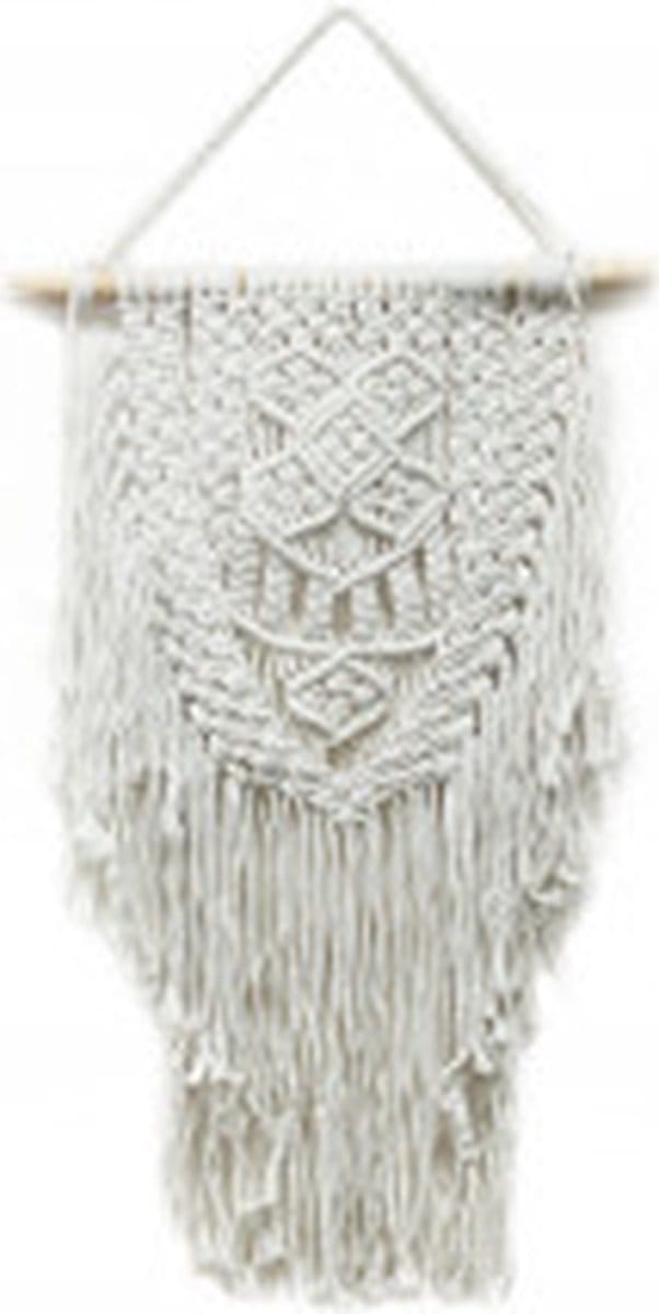 Macramé Wandkleed - Overvloed - Beige - 60x40cm