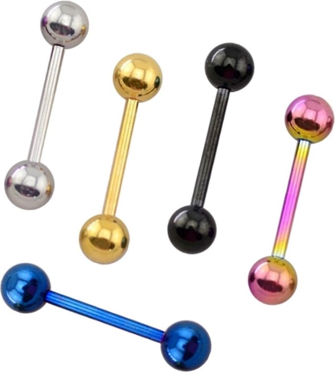 Fako Bijoux® - Barbell Piercing - 12mm - Set - 5 Stuks