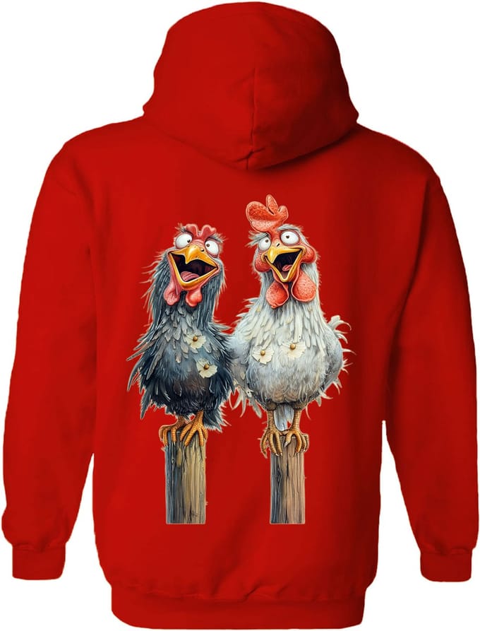 Grappige Kippen Friendly Chickens The Coloured House Hoodie L