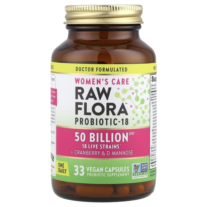 Nature's Truth, Soin Féminin, Raw Flora™ Probiotique-18, 33 Capsules Végétales