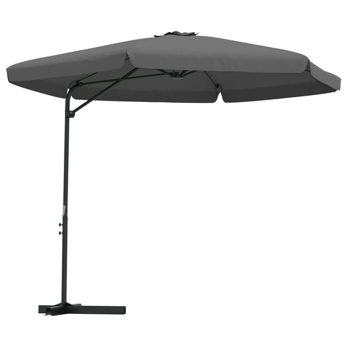 vidaXL - Parasol - met - stalen - paal - 300 - cm - antraciet