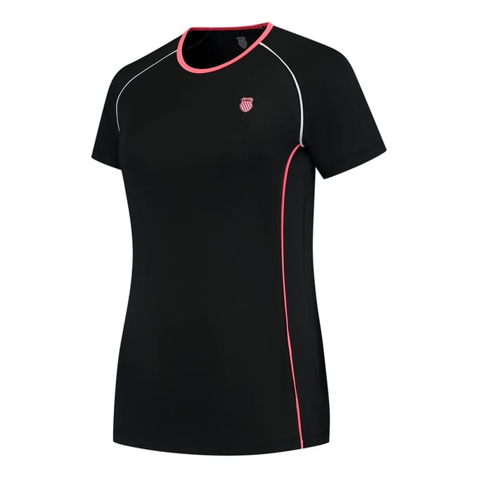 K-Swiss Hypercourt Crew T-shirt Dames-Zwart