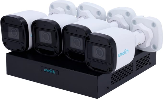 Uniarch netwerkcamera set 4x IP-camera en 8 kanalen PoE NVR