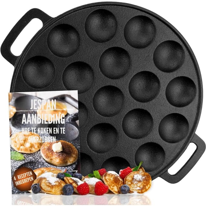 Florixa® Poffertjespan electrisch - Poffertjespan - Poffertjespannen - Zwart - ‎25cm x 24cm x 5cm