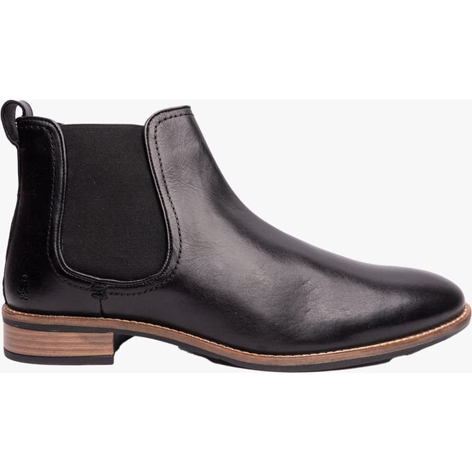 Hush Puppies Diego Chelsea Leren Heren Zwarte Laarzen