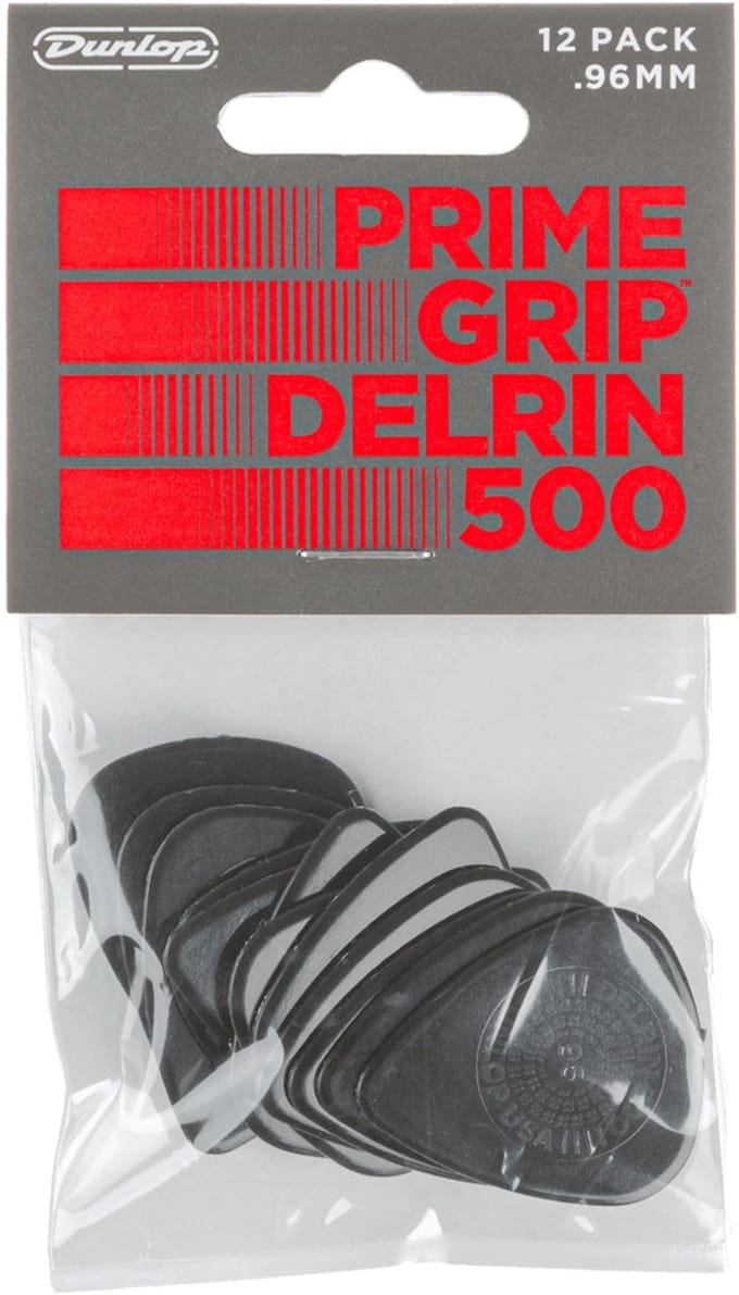 Jim Dunlop Delrin 500 Prime Grip - Plectrums - 0,96 mm - Player's Pack
