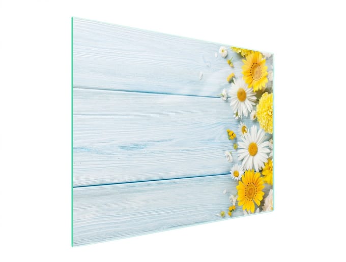 TMK ArtDeko - Snijplank van Glas - 52x40 cm - Chrysant - Veiligheidsglas