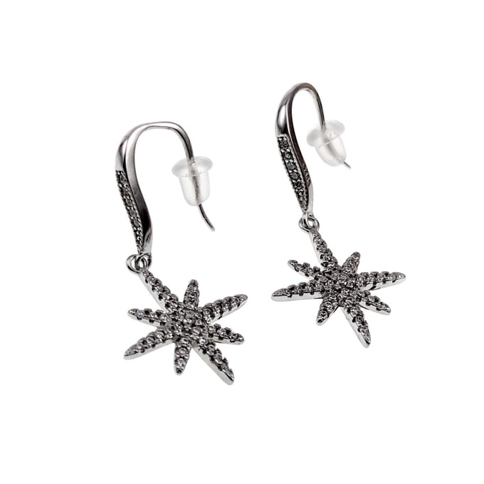 Dames S925 Sterling Zilver Haakoorbellen met Ster-Hanger