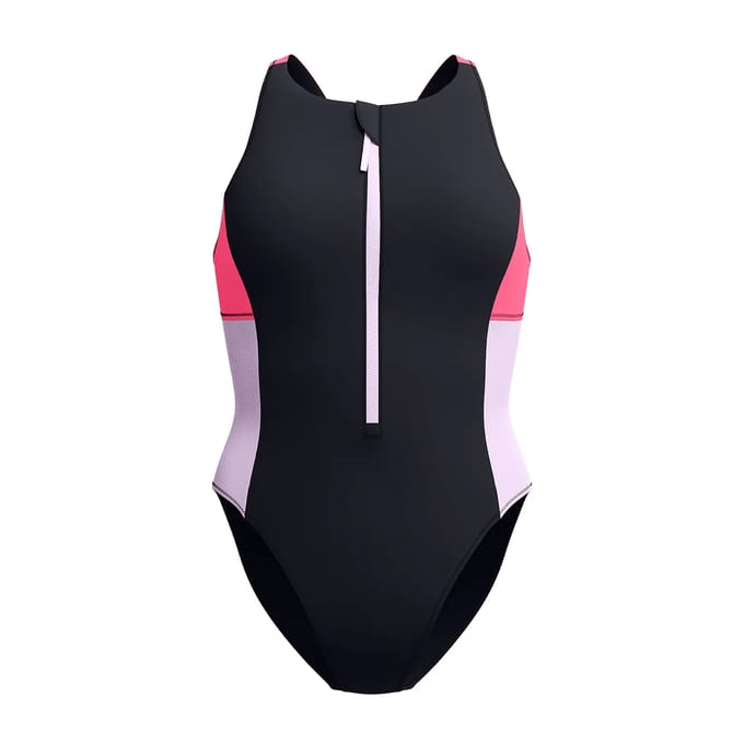 Dames Eenzijdige Rits Badpak Speedo Colorblock