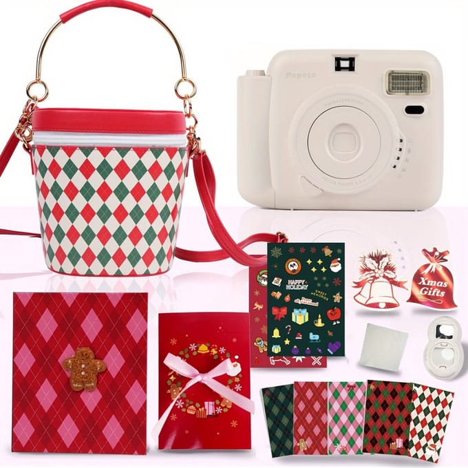 Livano Camera - Printer - Digitale Foto Camera - Camera Met Printer - Oplaadbaar - Witte Camerabundel